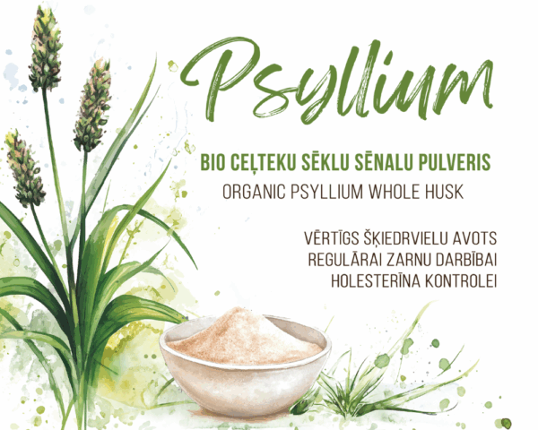 PSYLLIUM ceļteku sēnalas BIO 200g