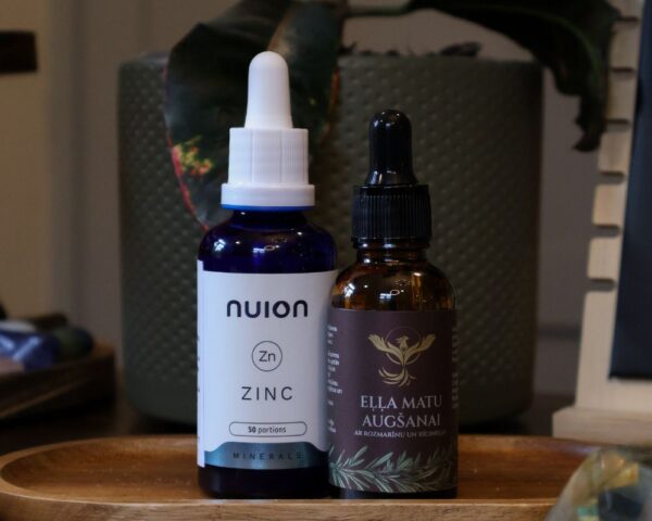 KOMPLEKTS MATU AUGŠANAI eļļa ar rozmarīnu un cinks