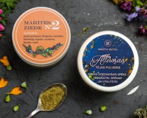 KOMPLEKTS imunitātes stiprināšanai: ZIEDE Nr.2 + PRETPARAZĪTU tējas pulveris