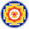 Durga Yantra vēdisks simbols meditācijai, aizsardzībai un iekšējam spēkam